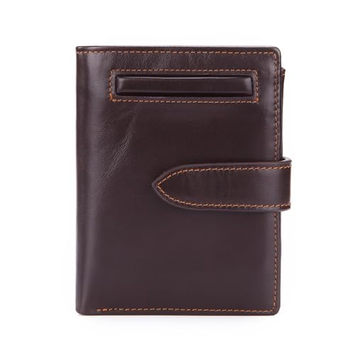 Portefeuille homme vertical en cuir multifonctionnel et étui permis de conduire vintage