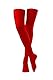 MERSADA Strümpfe höhe Damen Stretchy blickdichte Überkniestrümpfe Overknee Strümpfe (DE/NL/SE/PL, Alphanumerisch, Einheitsgröße, Regular, Regular, rot)
