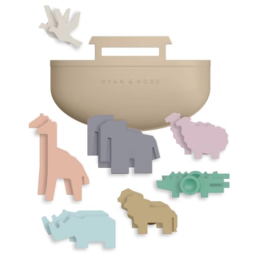 Noah's Ark Suction Toys - 1 Ark, 14 Animals (7...