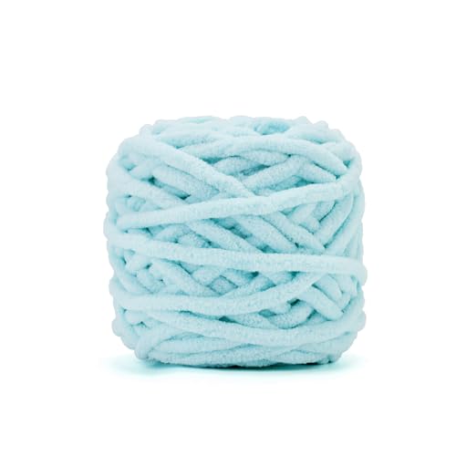 Image of INNDUN Blanket Yarn 100g /3.5oz - Blue Chenille Yarn 6 Super Bulky - 72 Yards - Knitting, Crocheting & Crafts Chunky Yarn
