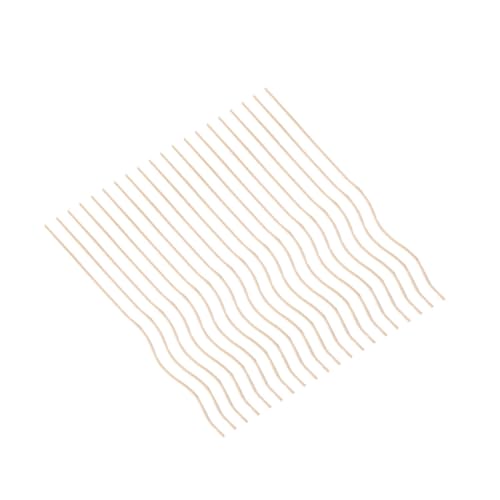 Levemolo 20pcs Wavy Rattan Diffuser Sticks Natural Fragrance Refill for Home Bedroom Office Spa Quick Absorb Distribute Scent Light Yellow Decor