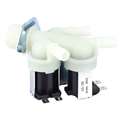 Solenoid Valves G3/4 DC12V Electric Solenoid Valve Plastic Normally Closed 1 in 3 Out for Industrial Equipment Household Appliances