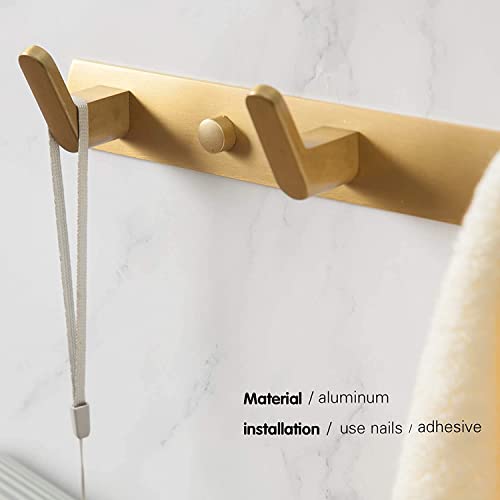YUET 4 Door Hook Coat Bathroom Towel Hooks Wall Mounted Screw in Fixed Door or Robe Hook- Heavy Duty for Wall Hanger - Image 3