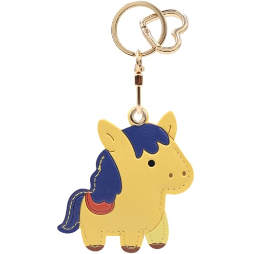 Porte-clés AirTag en cuir PU poney chic | Étui de protection élégant
