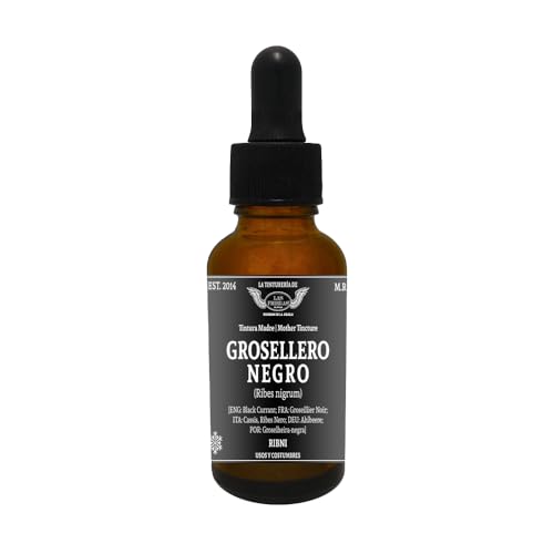 Herbal Plus, Tintura Madre de Grosellero Negro, Casis, Zarzaparrilla Negra (Ribes nigrum) de Hojas y Tallos de nuestro herbolario de confianza Gotero 30 ml - Conserva...