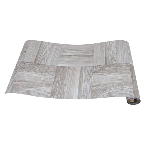 Dalles de sol autocollantes en PVC gris blanc LIFKOME 58,5cm x 3m rouleau parquet imitation bois