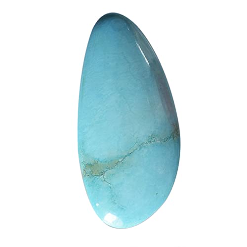Turquoise bleue naturelle 84 CTW en cabochon 55x26mm pour création de bijoux uniques