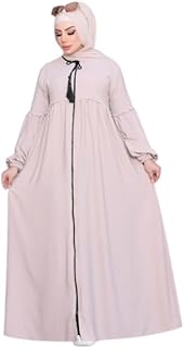 عبايه خروج بسحاب كريب فيرونا موديل 8123 للنساء من GAMAL SONS FOR ABAYA