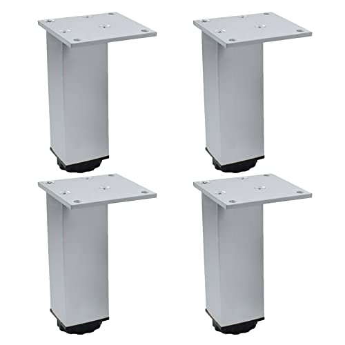 調節可能な金属製家具脚 40cm ブラック/シルバー - DIY ソファ デスク ダイニング コーヒーテーブル キャビネット 交換用脚 多用途 5〜30cm 高さオプション