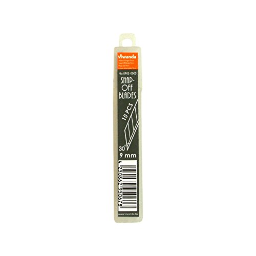 Viwanda - Hoja de 9mm de SK2-Cr para Cúters, con ángulo de 30° para trabajos y cortes precisos, 10 Cajas de 10 Hojas (Total: 100 Hojas) Cover