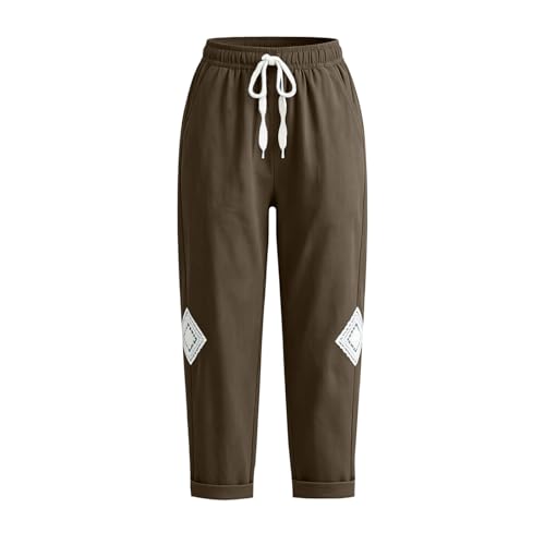 Découpe géométrique sur pantalon large 7/8 chic et décontracté