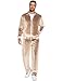 COOFANDY Mens Tracksuit 2 Piece Set Velour Sweatsuit Jogging Suits Full Zip Jacket Pants Outfits