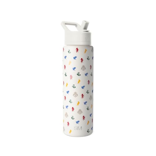 Simple Modern Summit Water Bottle with Straw Lid | Harry Potter 30oz Leak Proof Stainless Steel Insulated Cup | Gifts for Her Him | Hogwarts Mix