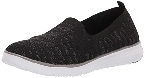 Image of Propet Womens Travel Fit Striped Slip On Sneakers Shoes Casual - Black, Grey