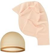 NACHLYNN 2/4/6/ Pcs Halloween Bald Cap for Adult Makeup Latex Bald Caps Nylon Bald Wig Cap Costum...