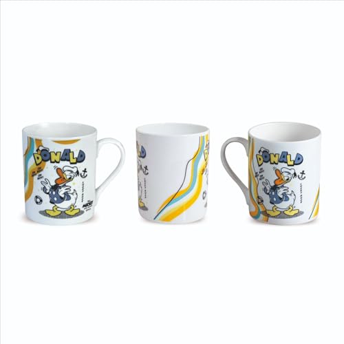 Image of Clay Craft - Official Disney Mugs : Donald Duck Print, Fine Ceramic Coffee Mug, 360 Ml |Cartoon Character Gift Mug for Kids & Adults | Microwave & Dishwasher Safe