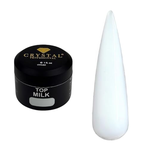 Top Coat 15 ml | Capa superior UV de color con acabado brillante sin residuos pegajosos para un diseño elegante de uñas | Nail Top Coat para un estilo creativo | Esmalte de uñas superior | Lechosa
