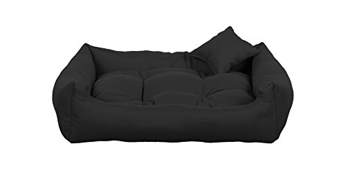 Gutekissen® Stoff Hundebett Hundeliege Hundekissen Hundeliege Hundeliege Hundeliege - Langlebige Materialien und hohe Qualität NEO (M - 80x65, Schwarz)