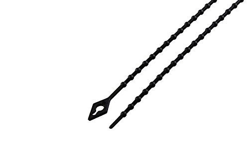 South Main Hardware 888069 6-in Beaded, 100-Pack, 18-lb, Black, Speciality Cable Tie, 6