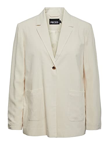 Pieces Women's PCVINSTY Linen Blazer, Birch, S