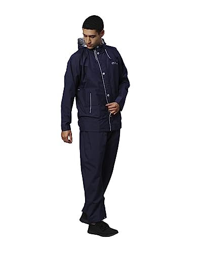 Image of Waterproof Raincoat for Mens with Pants Polyester Waterproof Rain Coat Men Rain Suit, Rain Coat for Men Waterproof, Boys Rainwear