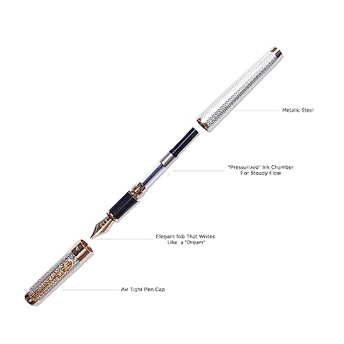 SCHMIDT Jinhao 1200 Gold Plated Premium Fountain Pen (silver)