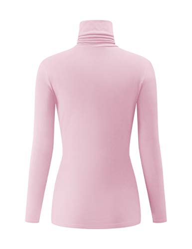 Image of Kindcall Casual Turtleneck Tops Lightweight Long Sleeve Soft Thermal Shirts for Women