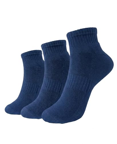 Image of Men's Cotton Rich Ankle Socks Unisex | Soft, Skin Friendly, Terry Cushioned & Breathable | Fits UK 5-11| Combo Packs (IN, Alpha, Free Size, 3, Black, Grey-Melange, White)