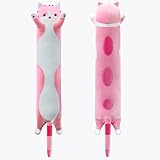 Colixpet Cat Plush Soft Long Body Pillow, Cute Cat Stuffed Animals Cuddly Plushies Kitten Plush Thro