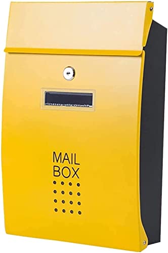 Boîte aux lettres extérieure jaune pour boîte à suggestions et urne de dons - 2