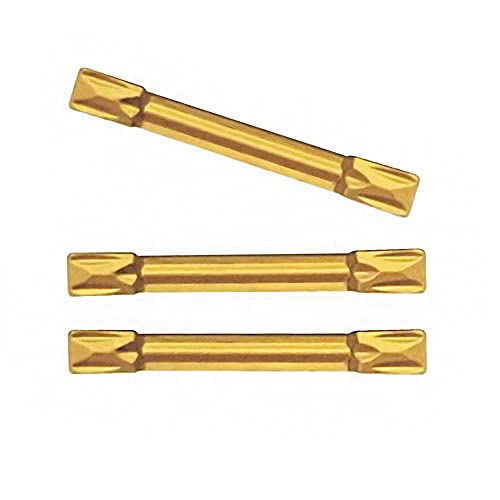 Gbj Mgmn200-G 10Pcs Tin Coated Carbide Grooving Inserts 2Mm Wide Grooving Carbide Inserts Lathe Cutters For Mgehr/Mgivr Lathe Grooving Cut-Off Tool #TOP4