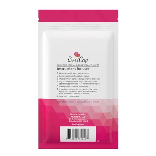 Image of BoriCap Boric Acid Vaginal Suppository Applicators - Washable & Reusable Easy Glide Feminine Applicator for Size 00 Suppositories, Ribbed Grip, Storage Pouch Included, Made in USA - 7 Count
