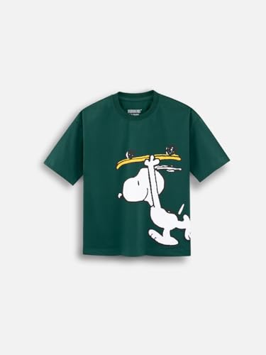 Image of Nap Chief Kids Official Peanuts Snoopy Printed Boys & Girls Cotton Co ord Sets, T Shirt and Shorts for Casual Wear