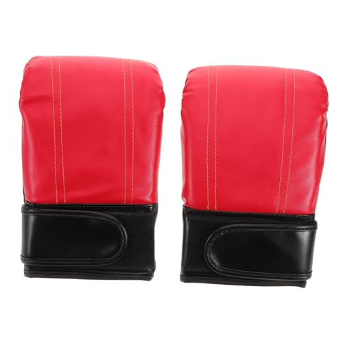 MUELODSIC 1 Par Guantes de Boxeo Guantes de Ejercicio revestimientos Entrenamiento de Boxeo Guantes para Guantes para Sparring Guantes de Karate Guantes de Kickboxing PU Rojo