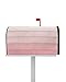 Magnetic Mailbox Cover Light Pink Gradient Wood Grain Standard Size Removable Post Letter Box Cover Waterproof Garden Yard Outdoor Decoration