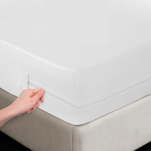 Bedding Double Zippered Mattress Encasement, 135 x 190+30 cm