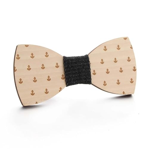Nœud papillon en bois multicolore idée cadeau homme chic - 5