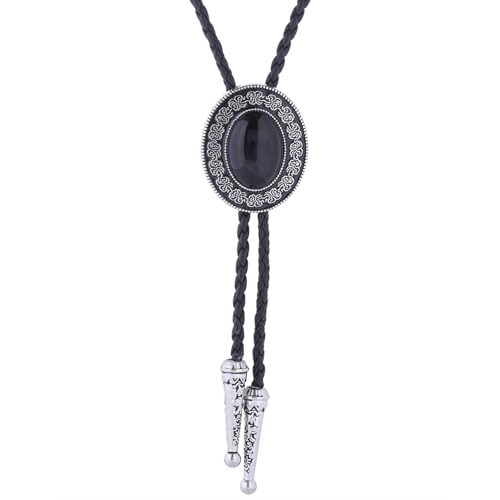 HUABOLA CALYN Bolo tie, Handmade Round Shape Western Cowboy Bola Tie