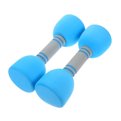 Kisangel 1 Par juguetes con mancuernas para pequeño interior Equipo de entrenamiento para peso juguete de gimnasio para mancuernas pequeñas acero Sky-blue