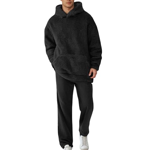 Chándal para hombre afelpado invierno largo monocolor suave entero