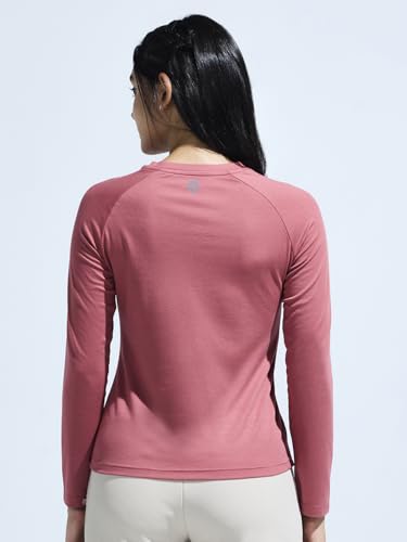 Image of Women's Stretchable Raglan Full Sleeve Graphic Print TEE for Everyday WEAR | Moisture-Wicking TEES for Girls | Women Smooth and Soft Finish Tshirt | Full Length Yoga Tshirt for Girls