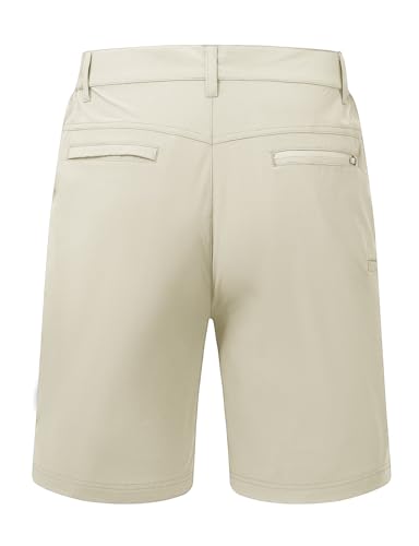 Image of TBMPOY Men's Golf Shorts Lightweight 5 Pockets Casual Dress Stretch Elastic Waist Quick Dry Flat Front Travel Shorts