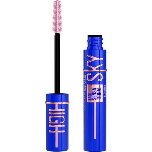 Maybelline New York, Sky High Lash Sensational Mascara, Limitless Length & Volume, Flex Tower Brush, Light-as-Air Feel, With Bamboo Extract, Blue Mist