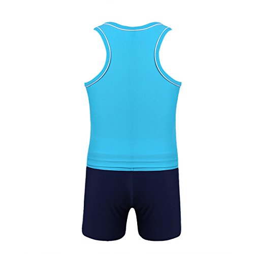 Image of iEFiEL Little Girls' Kids Summer Two Piece Boyshort Tops Tankini Kids Swimsuit Swimwear Set