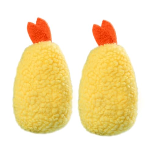 BESPORTBLE 2Pcs Plush Dog Chew with Squeaky Sound Shrimp Leg Shape Molar Pet Supply for Puppy Training and Interactive Play