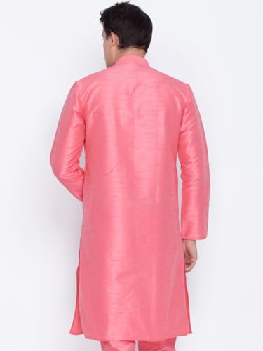 Image of VASTRAMAY Men Light Blue Cotton Kurta Pyjama and Dupatta Set (VASMKWH000nPCWHnD5AQ 36) | Independence Day