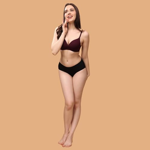 Image of Floret Women's Convertible-Straps T-Shirt Bra Lightly Padded & Non-Wired Medium Coverage Bra