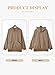 Eytino Womens Plus Size Waffle Knit Shacket Jacket Oversized Long Sleeve Zip Up Boyfriend Shirt Tops,2X Brown