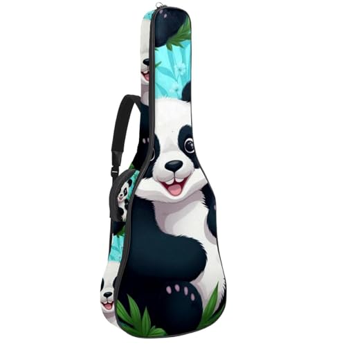 Sac guitare acoustique panda mignon 109cm étanche avec protection éponge multicolore