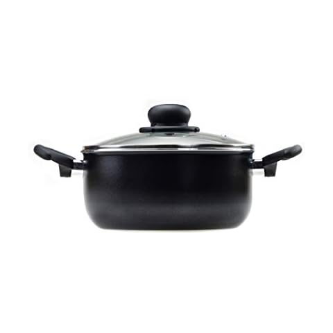 RAVELLI Italia Linea 30 Non Stick Dutch Oven with Glass Lid (5 Quart) Cover